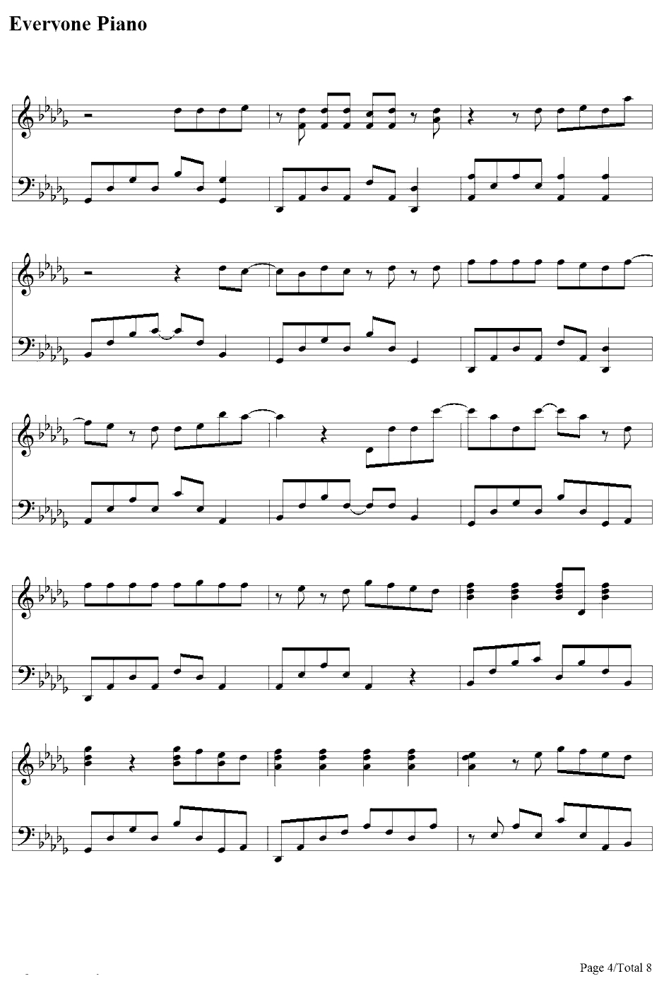 Eenie Meenie钢琴谱-JustinBieber&SeanKingston4