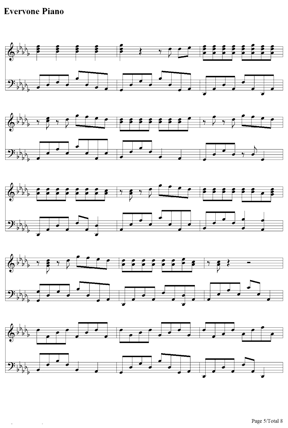 Eenie Meenie钢琴谱-JustinBieber&SeanKingston5