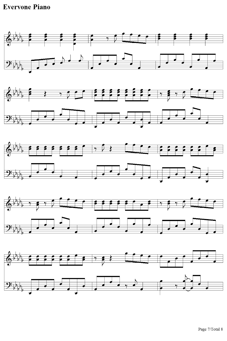 Eenie Meenie钢琴谱-JustinBieber&SeanKingston7