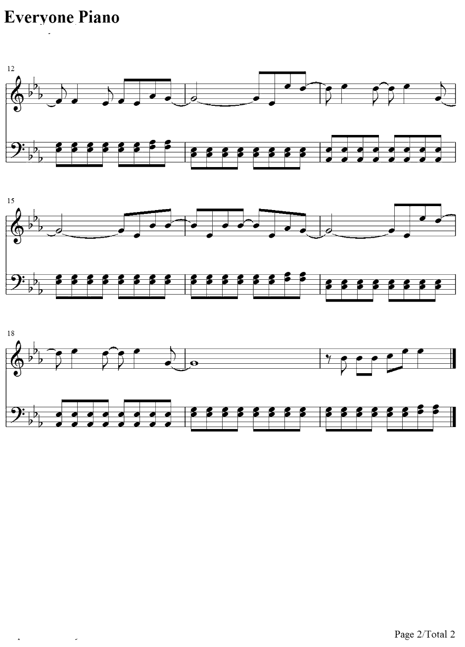 Right Now钢琴谱-OneDirection2