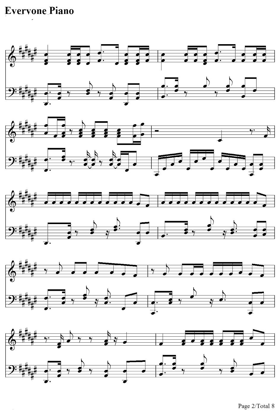 Justa Dream钢琴谱-Nelly2