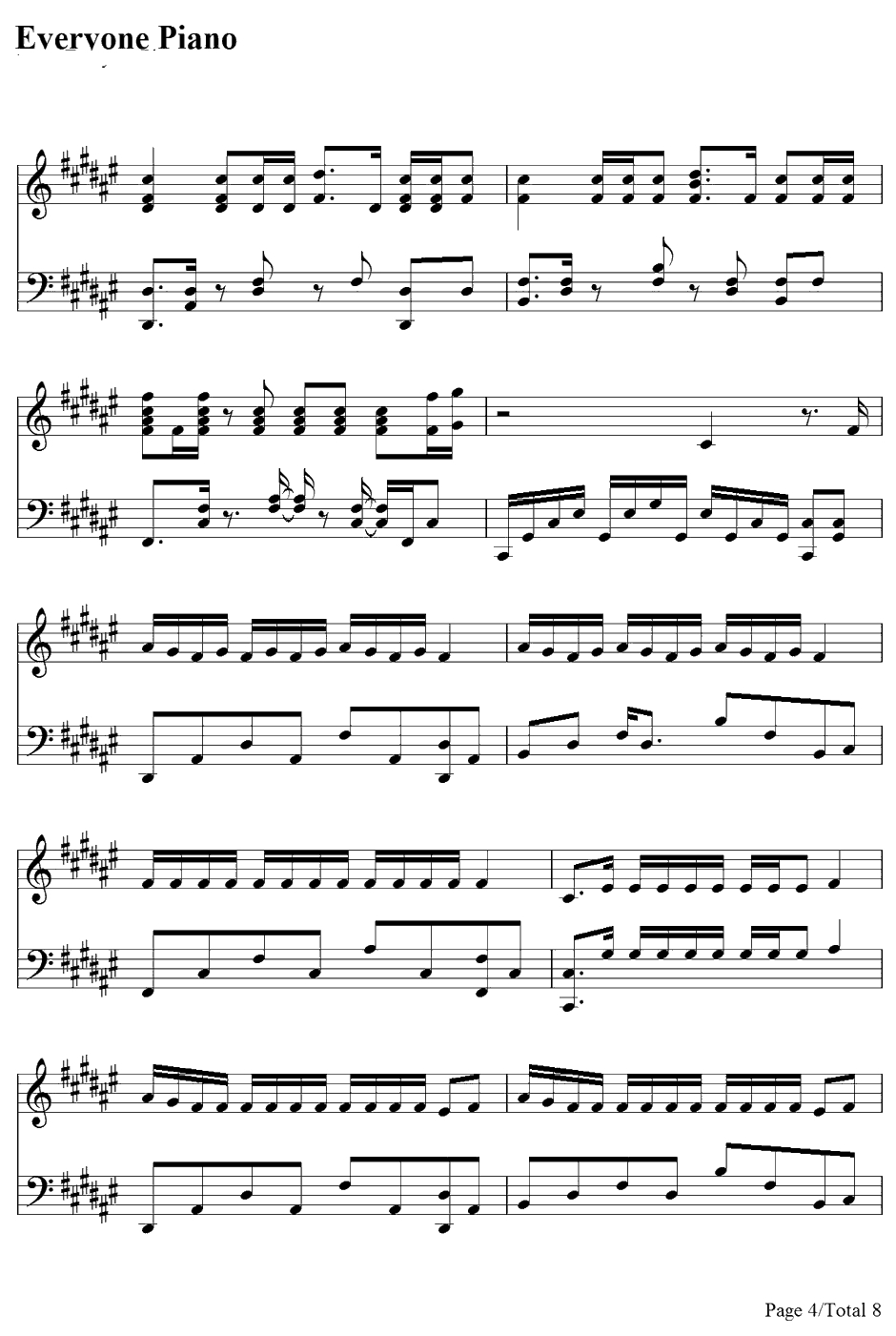 Justa Dream钢琴谱-Nelly4