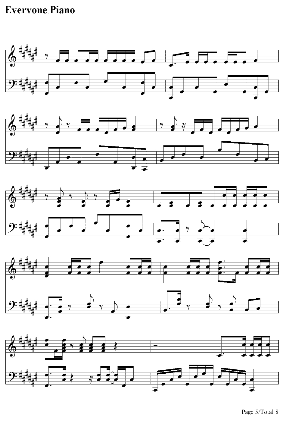 Justa Dream钢琴谱-Nelly5