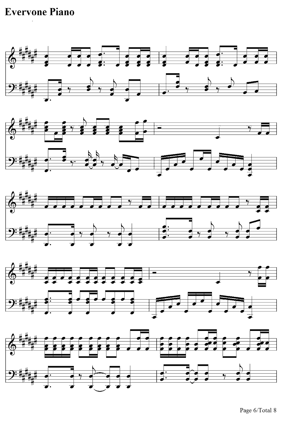 Justa Dream钢琴谱-Nelly6