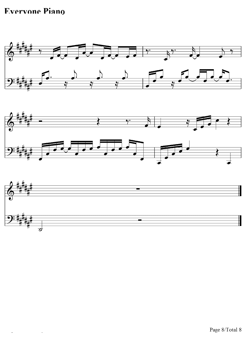 Justa Dream钢琴谱-Nelly8