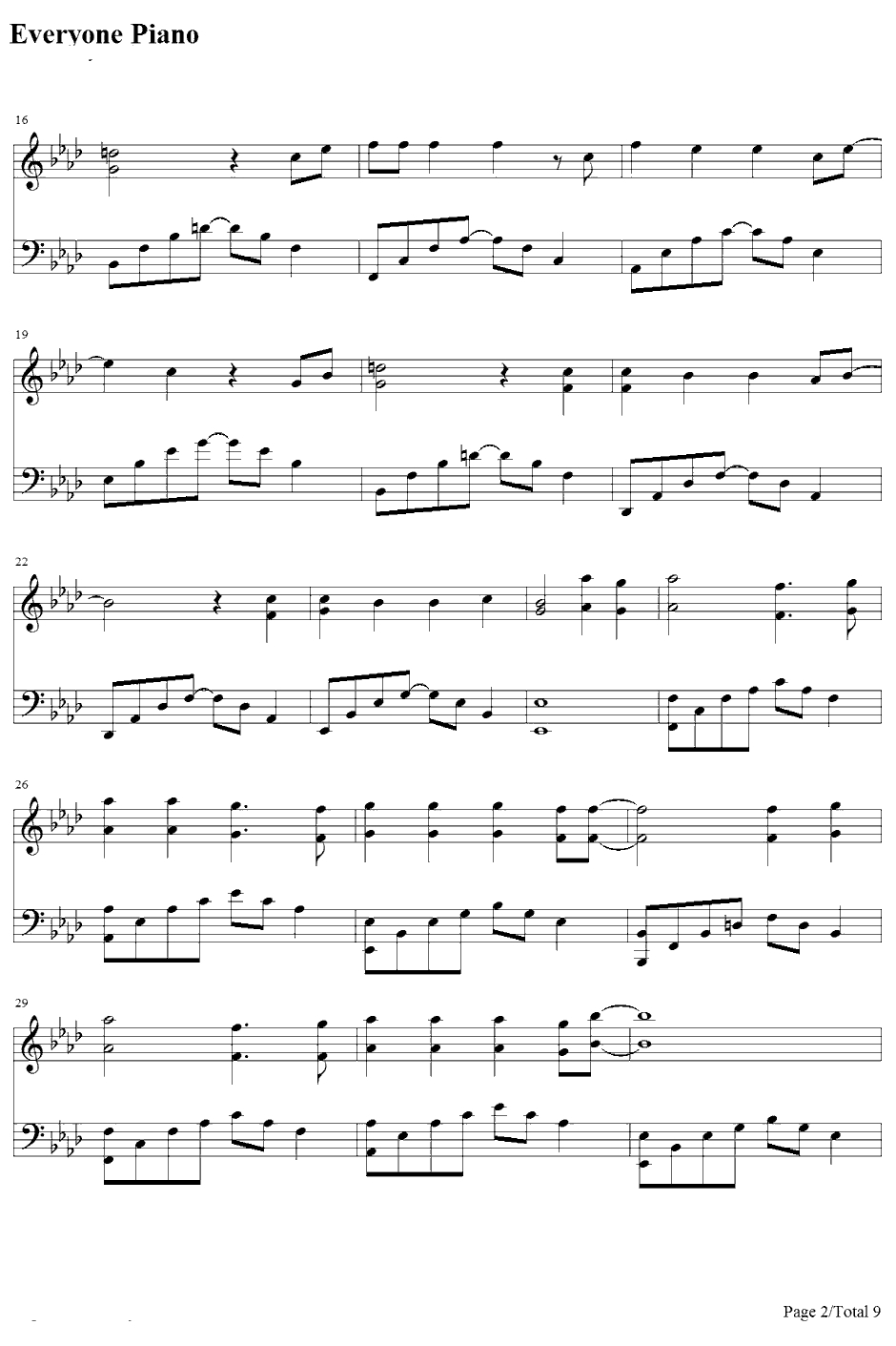 New Divide钢琴谱-LinkinPark-变形金刚2主题歌2