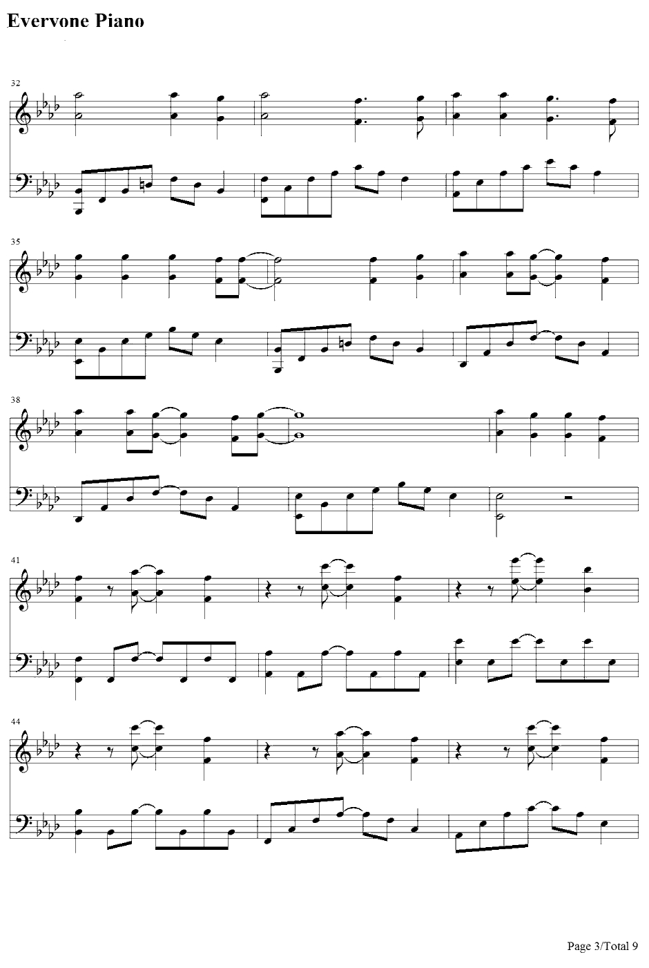 New Divide钢琴谱-LinkinPark-变形金刚2主题歌3