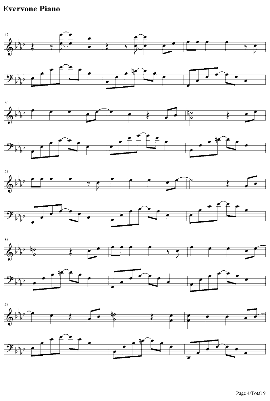 New Divide钢琴谱-LinkinPark-变形金刚2主题歌4