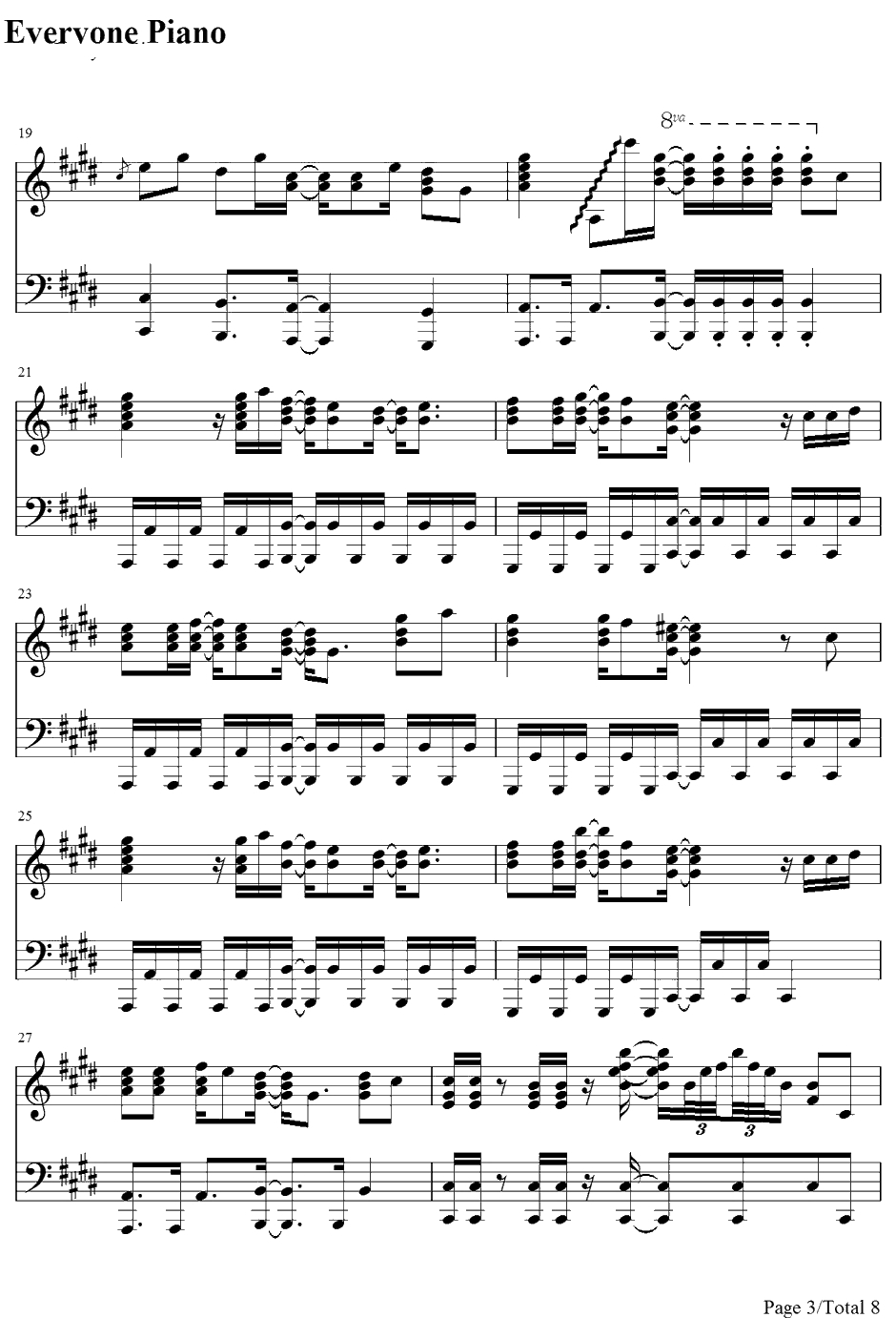 Shiny Tale钢琴谱-MixSpeaker'sInc.-男子高中生的日常OP3