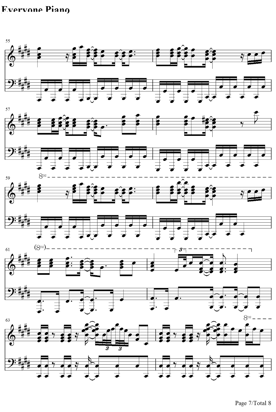 Shiny Tale钢琴谱-MixSpeaker'sInc.-男子高中生的日常OP7