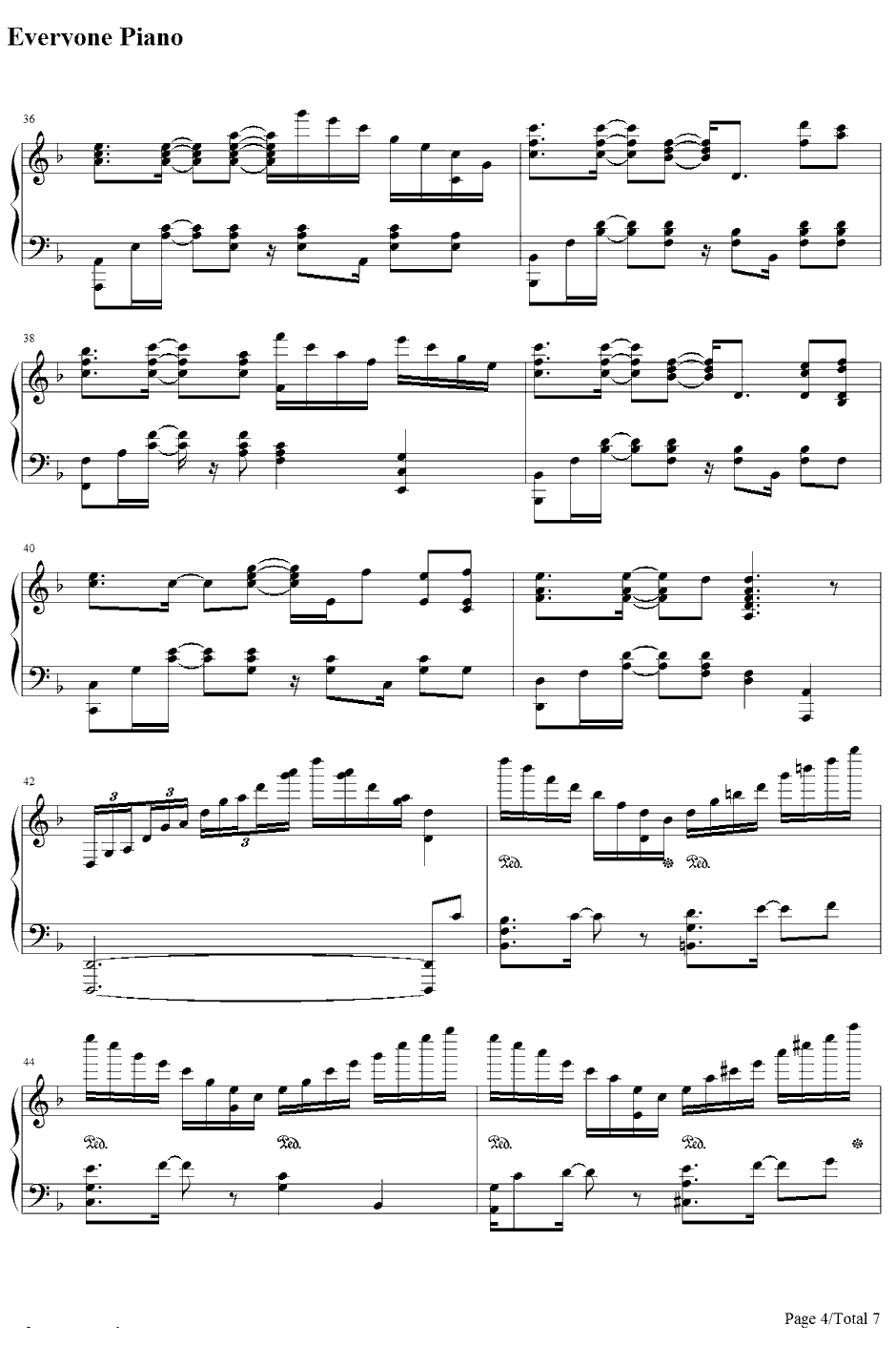 sister's noise钢琴谱-fripSide-某科学の超点磁炮SOP14