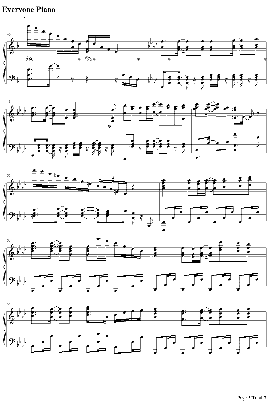 sister's noise钢琴谱-fripSide-某科学の超点磁炮SOP15