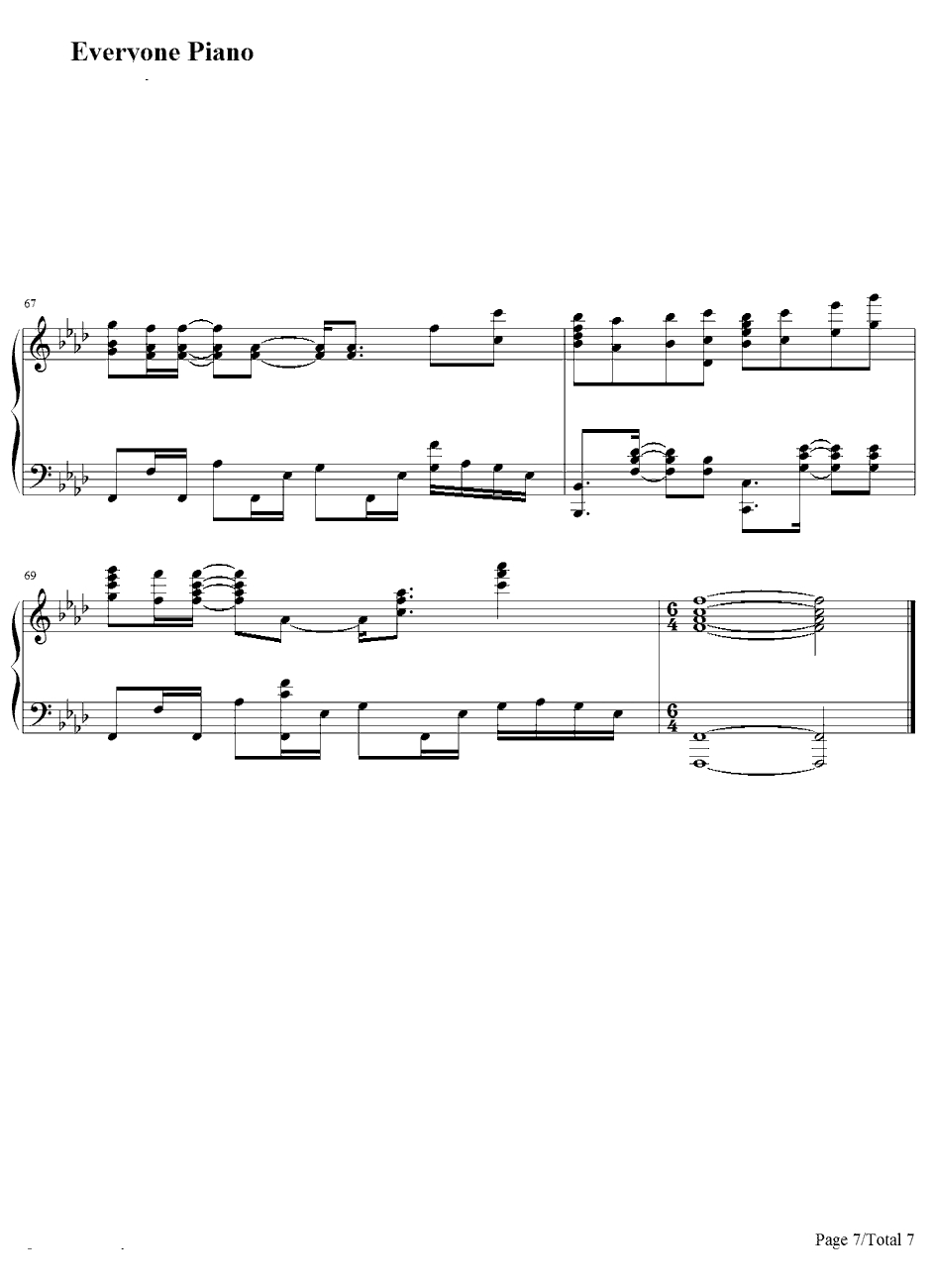 sister's noise钢琴谱-fripSide-某科学の超点磁炮SOP17