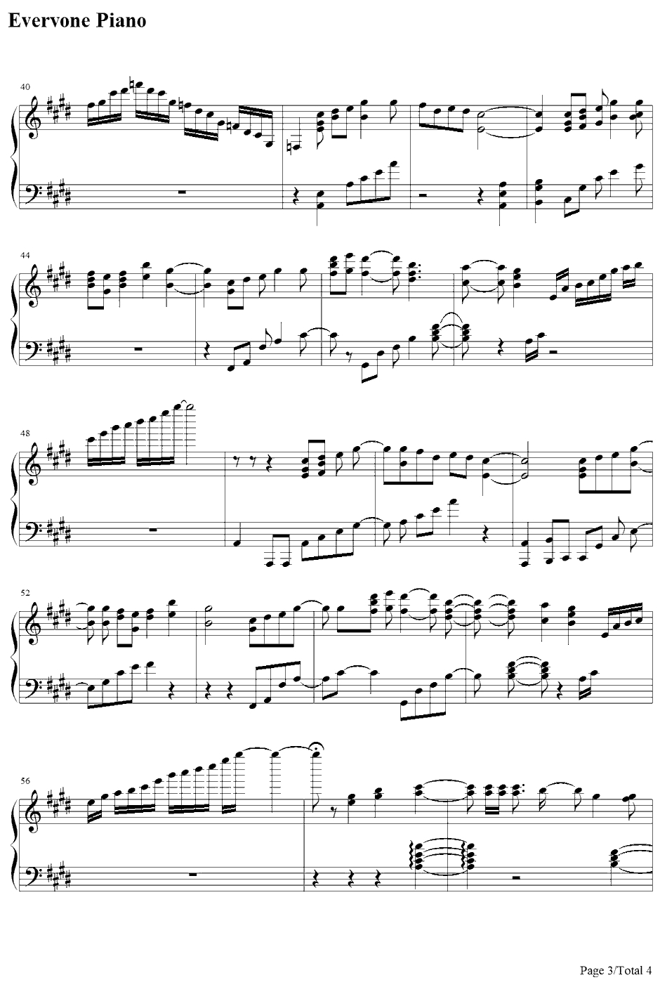 ティアオイエツォン钢琴谱-东方Project-东方妖妖梦3