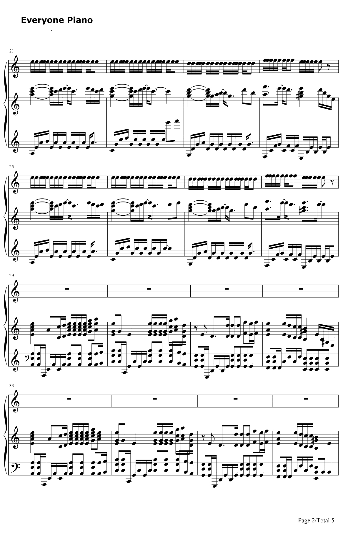 Dead and Gone钢琴谱-T.I.&JustinTimberlake2