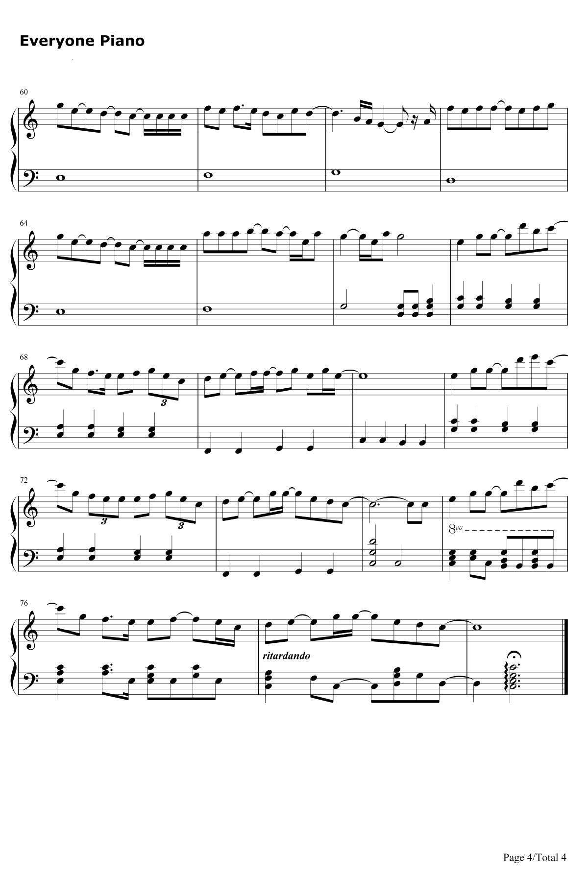 to Mother钢琴谱-YUI4