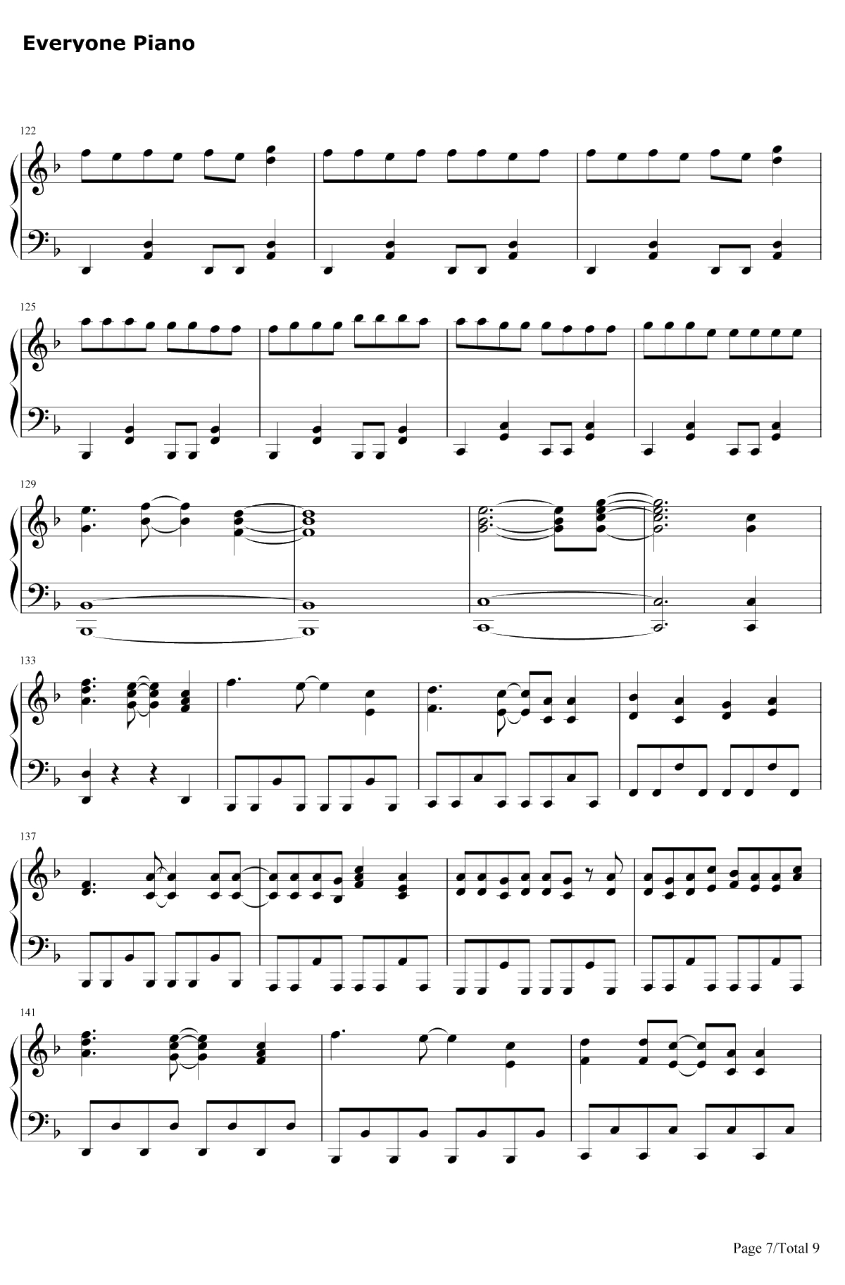 からくり卍ばーすと钢琴谱-镜音リンAppend7