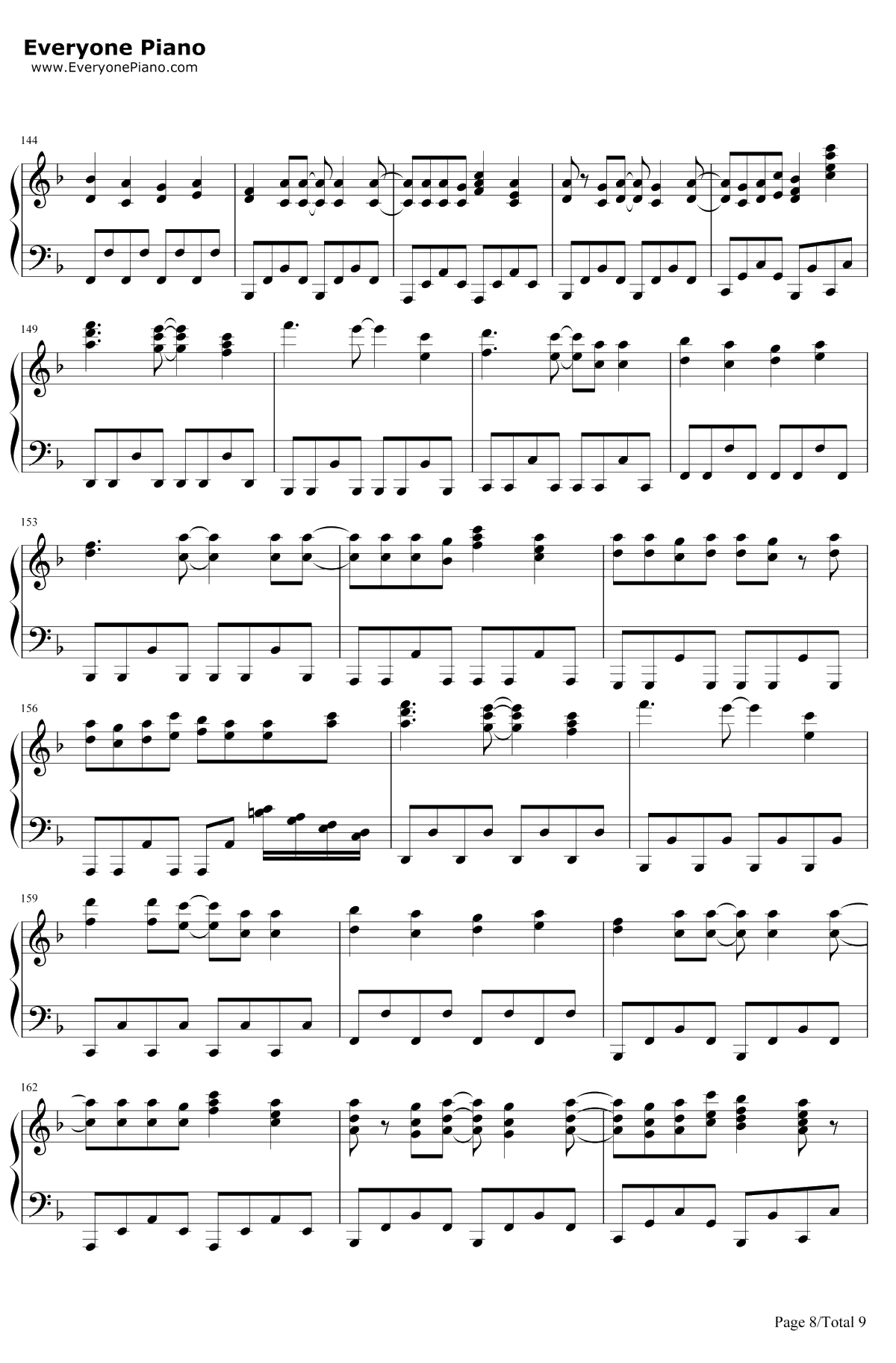 からくり卍ばーすと钢琴谱-镜音リンAppend8