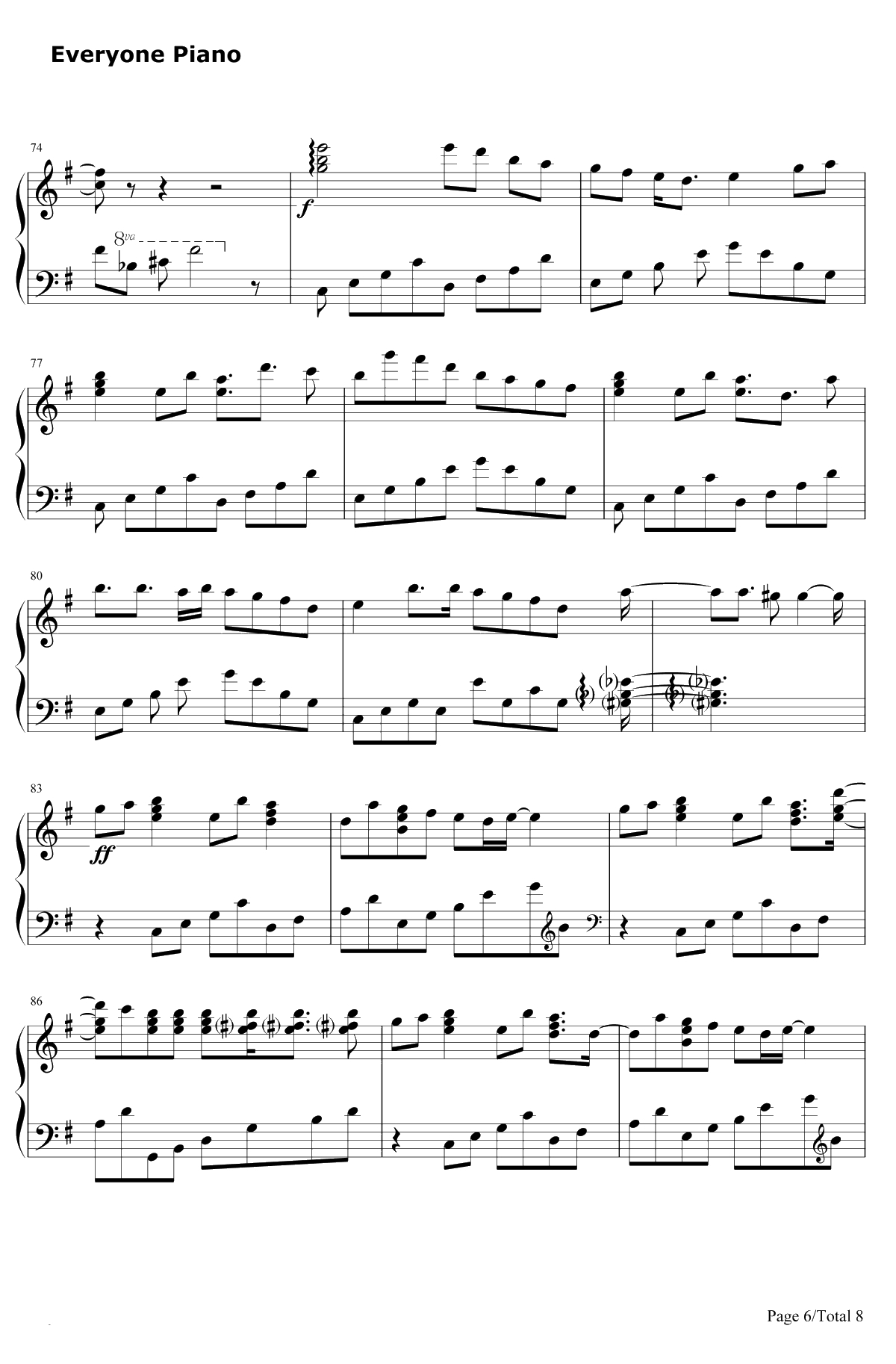 恋人を射ち堕とした日钢琴谱-SoundHorizon6