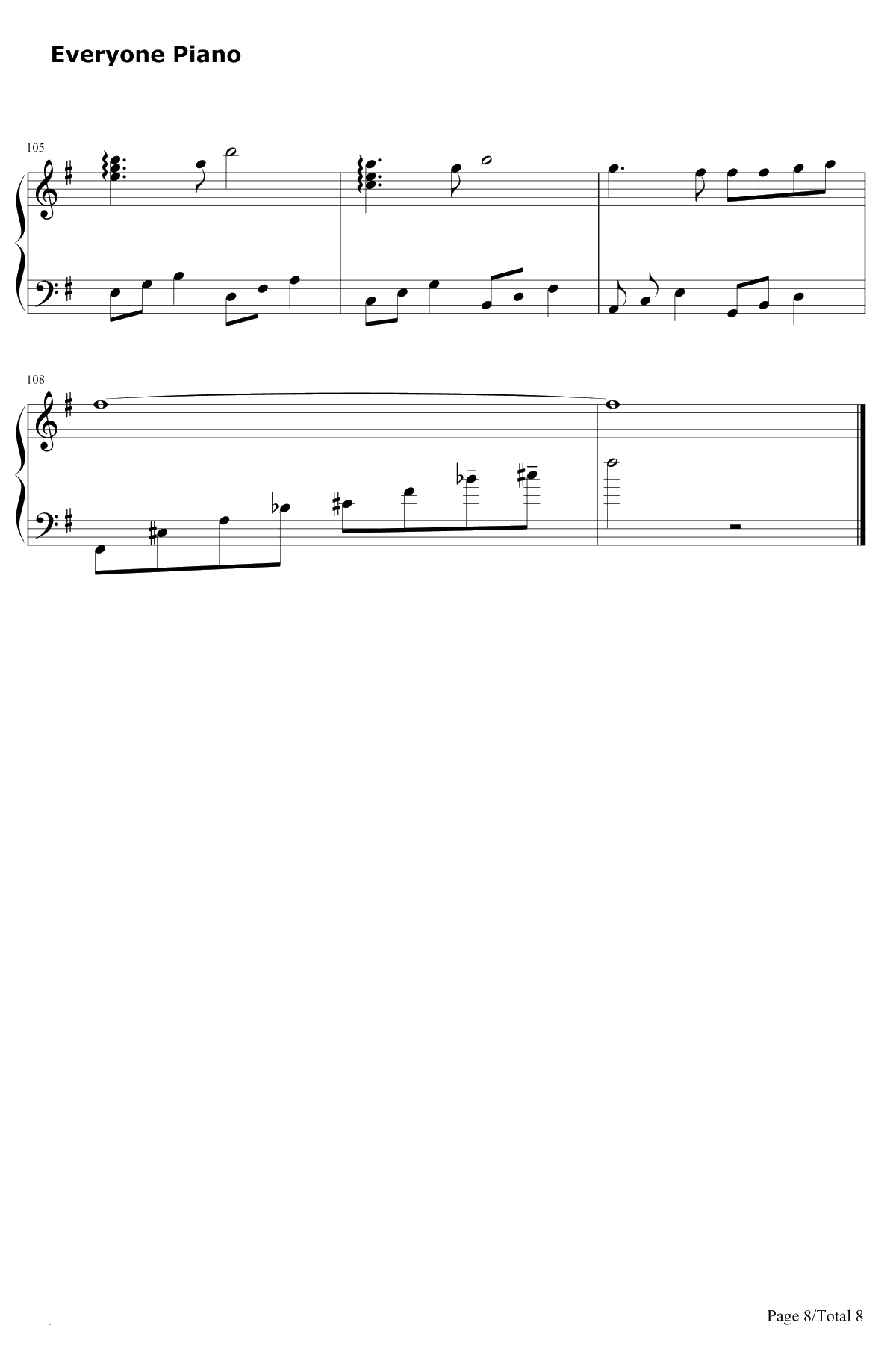 恋人を射ち堕とした日钢琴谱-SoundHorizon8