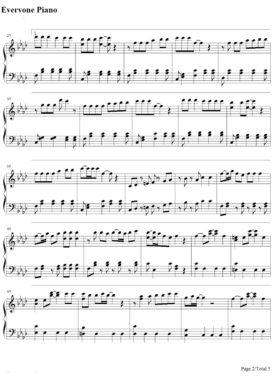 みてみて☆こっちっち钢琴谱-桃色幸运草Z2