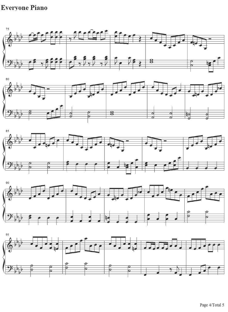 みてみて☆こっちっち钢琴谱-桃色幸运草Z4