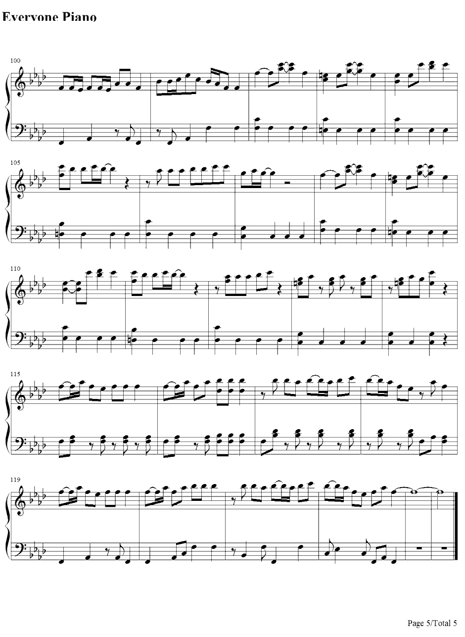 みてみて☆こっちっち钢琴谱-桃色幸运草Z5