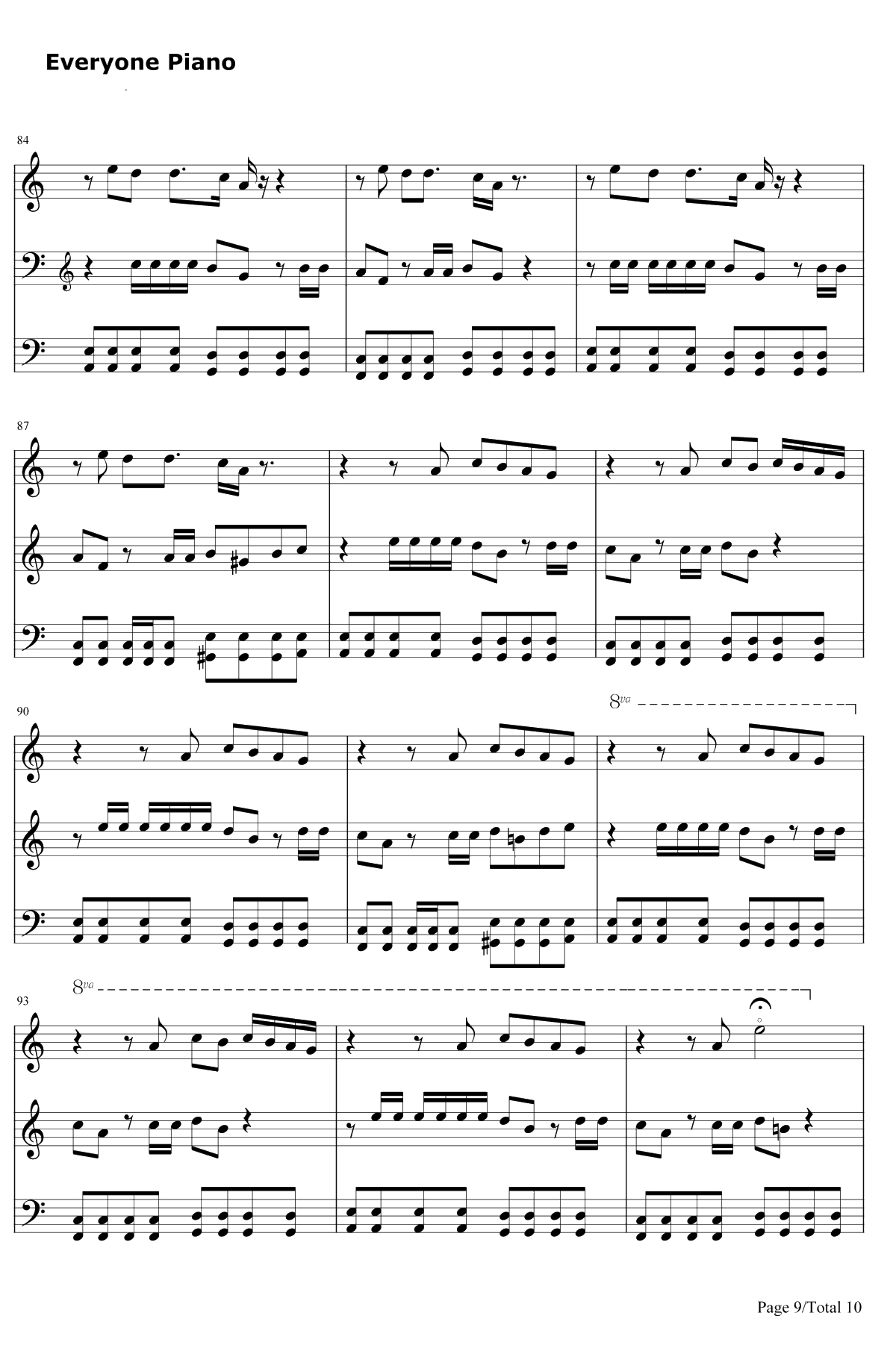 Smooth Criminal钢琴谱-迈克尔杰克逊9