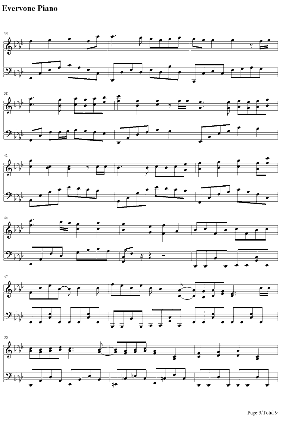 雨梦楼钢琴谱-初音未来&镜音铃3