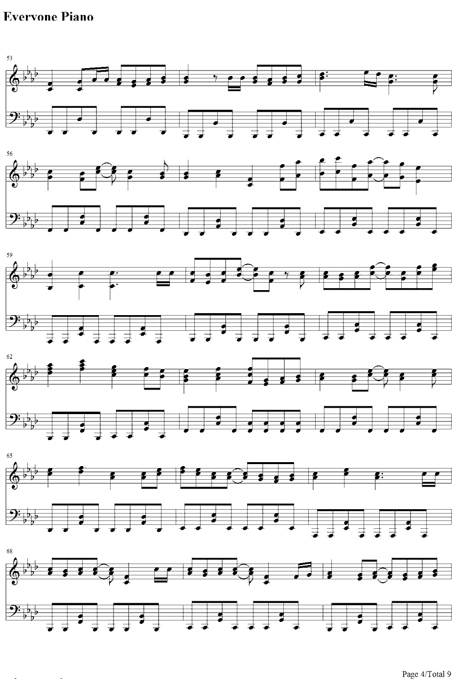 雨梦楼钢琴谱-初音未来&镜音铃4