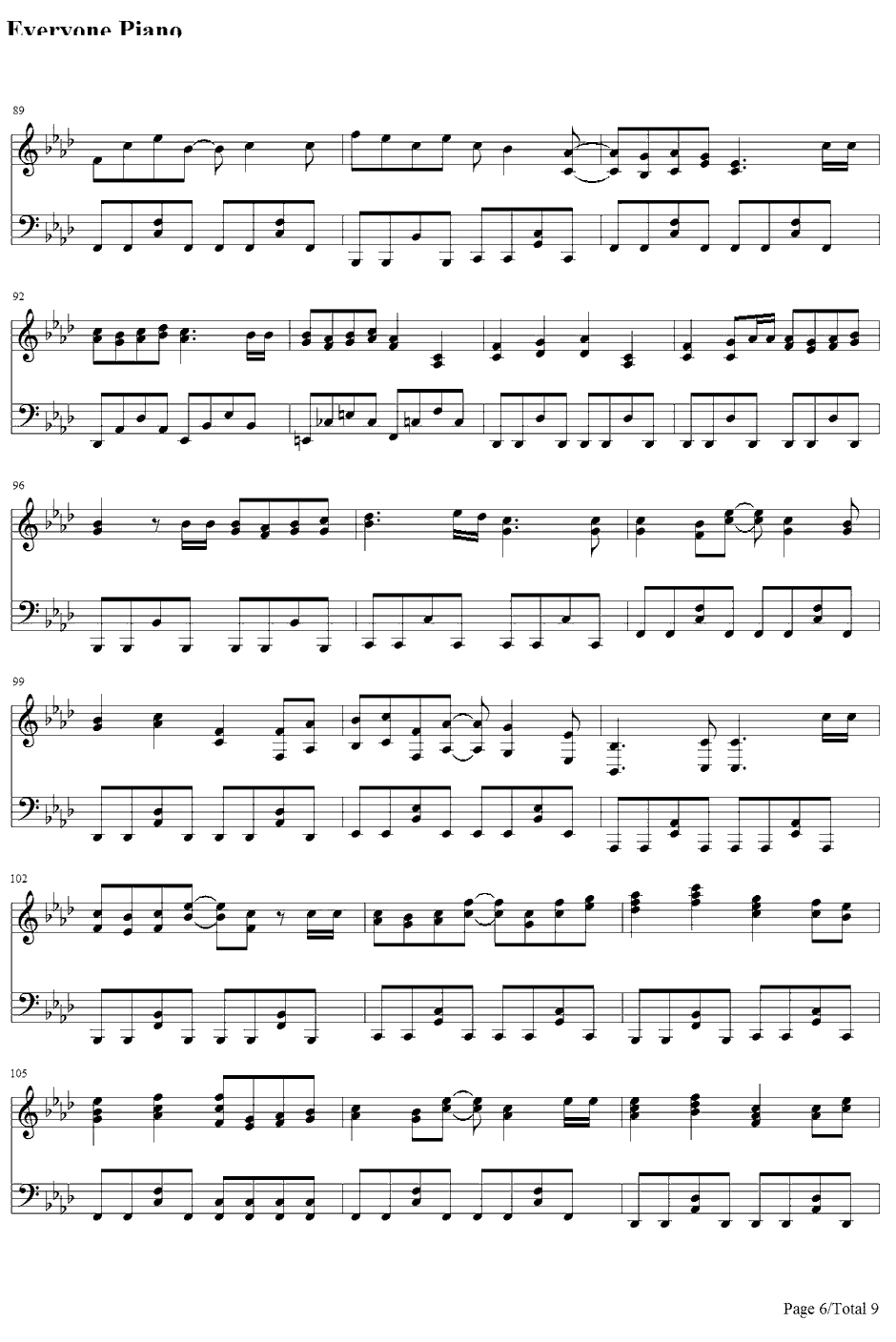 雨梦楼钢琴谱-初音未来&镜音铃6