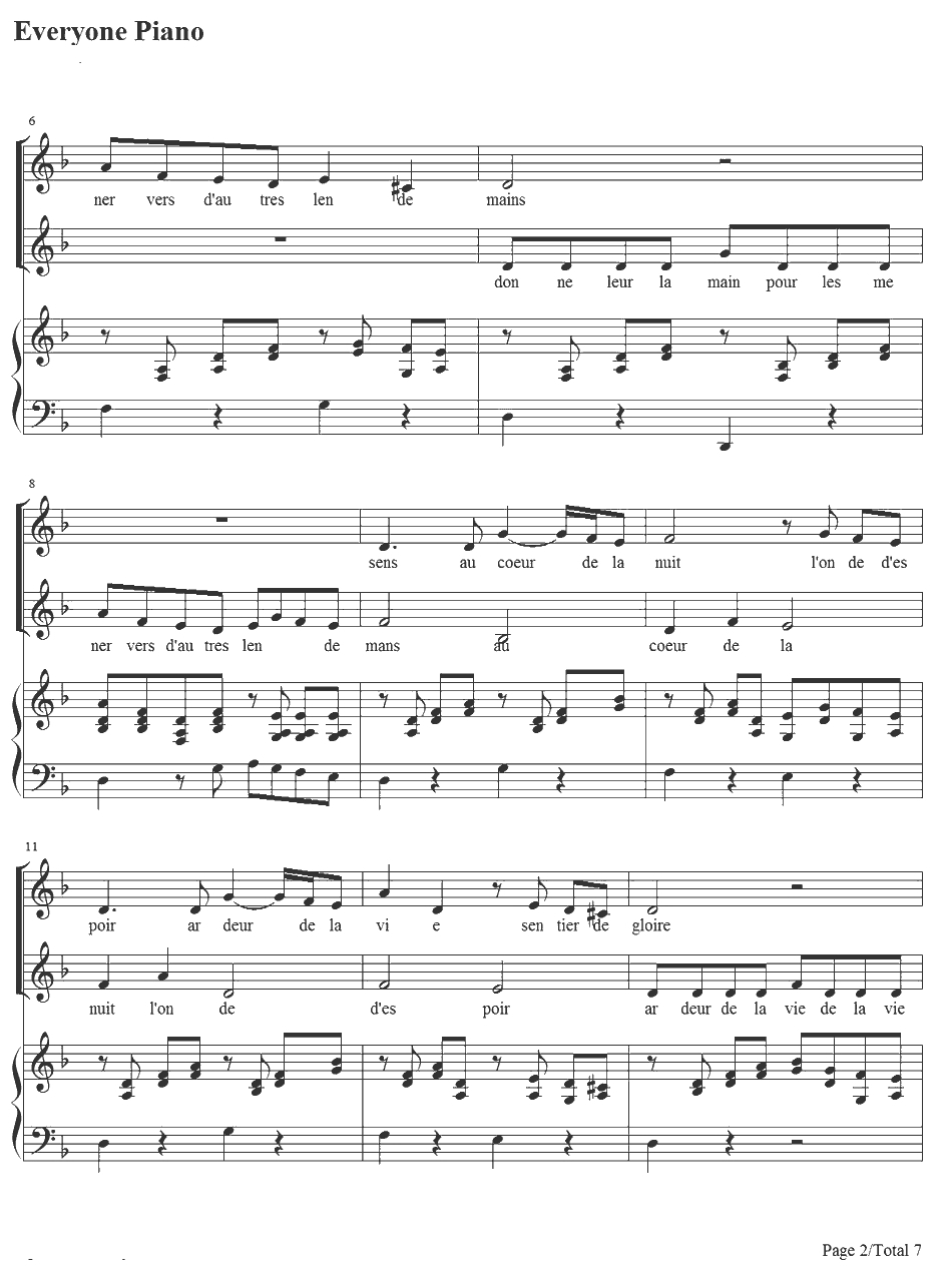 Vois Su rTon Chemin钢琴谱-BrunoCoulais&ChristopheBarratier-放牛班的春天插曲2