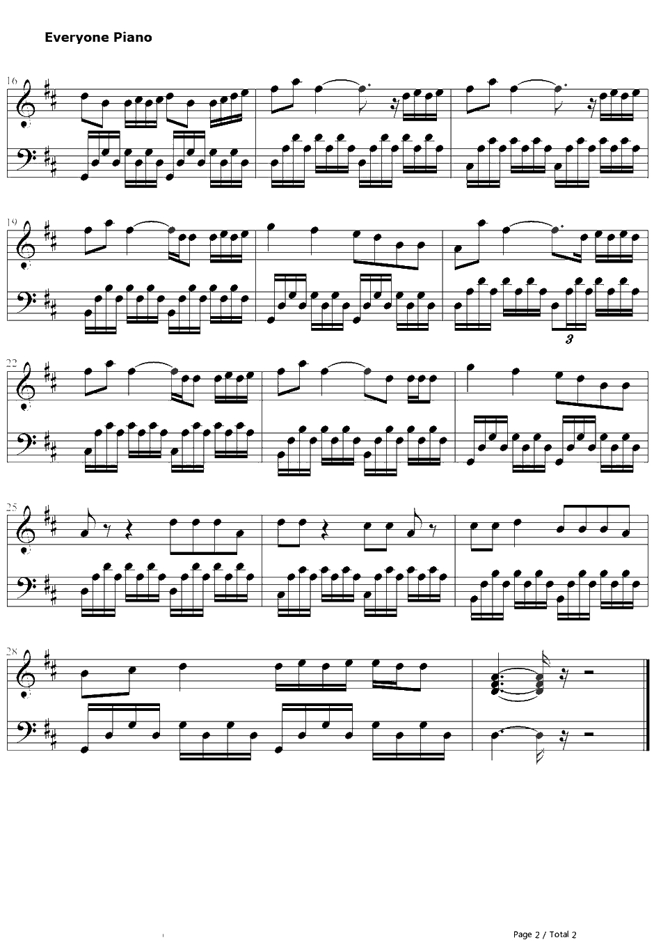 Secrets钢琴谱-OneRepublic-魔法师的学徒主题曲2