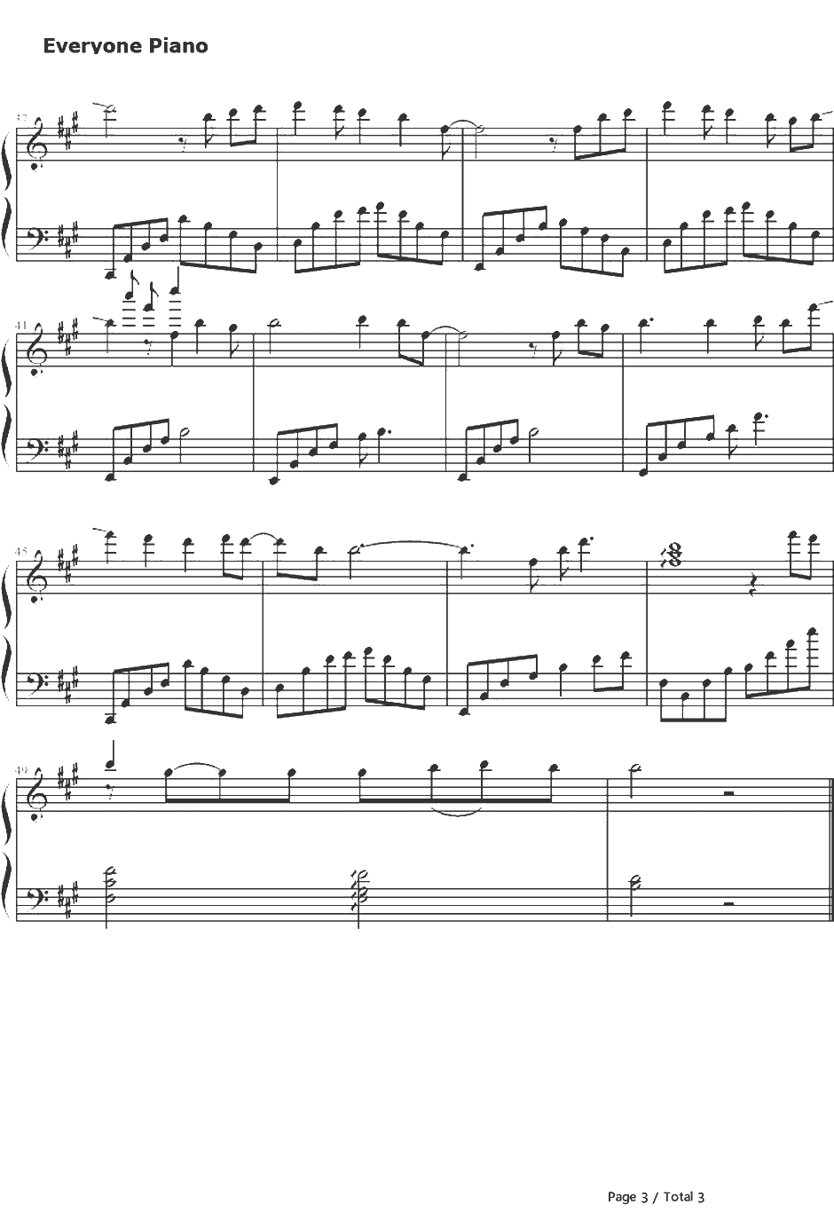 lull～そして仆らは～钢琴谱-Ray-来自风平浪静的明天OP13