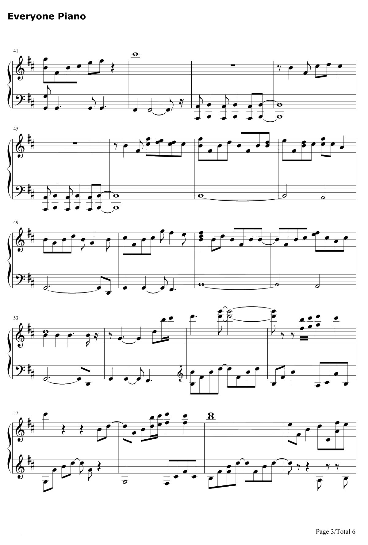 三国杀背景音乐钢琴谱-未知3