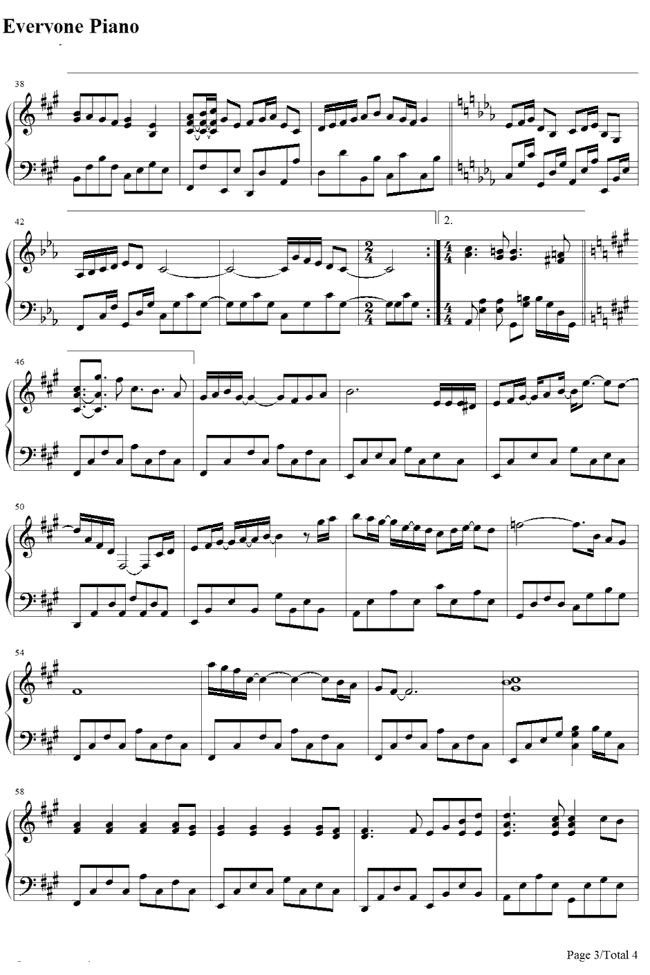 光の旋律钢琴谱-Kalafina-ソ・ラ・ノ・ヲ・トOP-Kalafina3