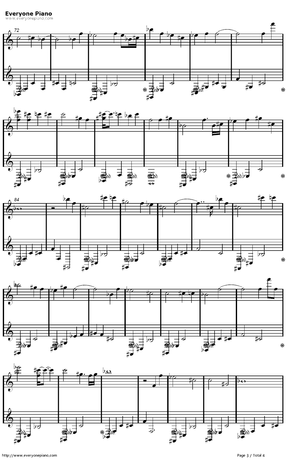 忆钢琴谱-石进3