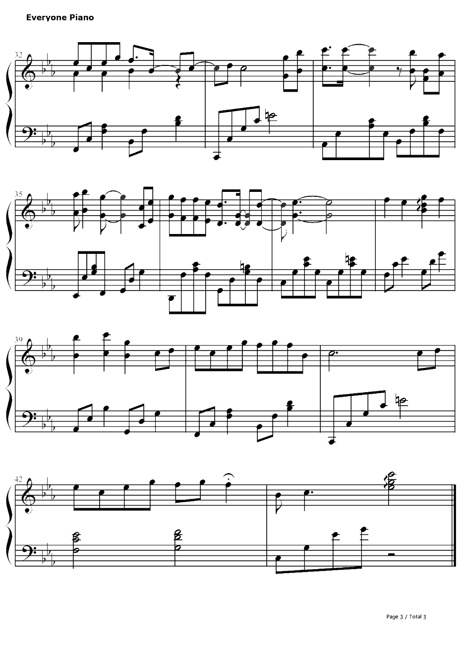 雨落长安钢琴谱-金琳-封神英雄榜片尾曲3