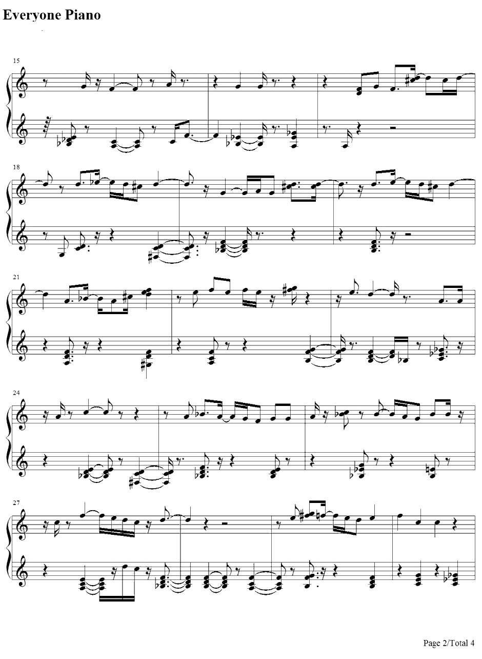 As Time Goes By钢琴谱-HermanHupfeld-卡萨布兰卡主题曲2