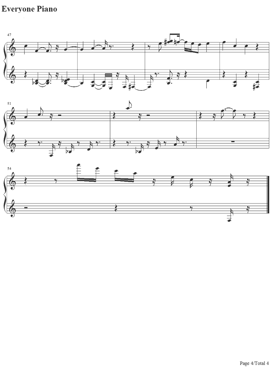 As Time Goes By钢琴谱-HermanHupfeld-卡萨布兰卡主题曲4