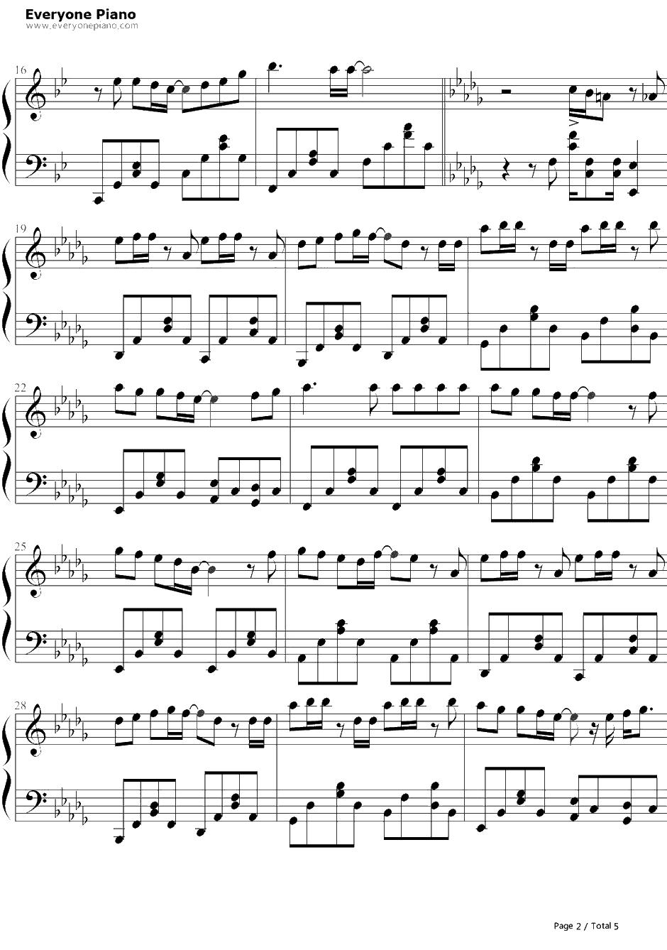 今日までのメロディー钢琴谱-大岛优子（AKB48）-MusicStation版本-直至今日的旋律2