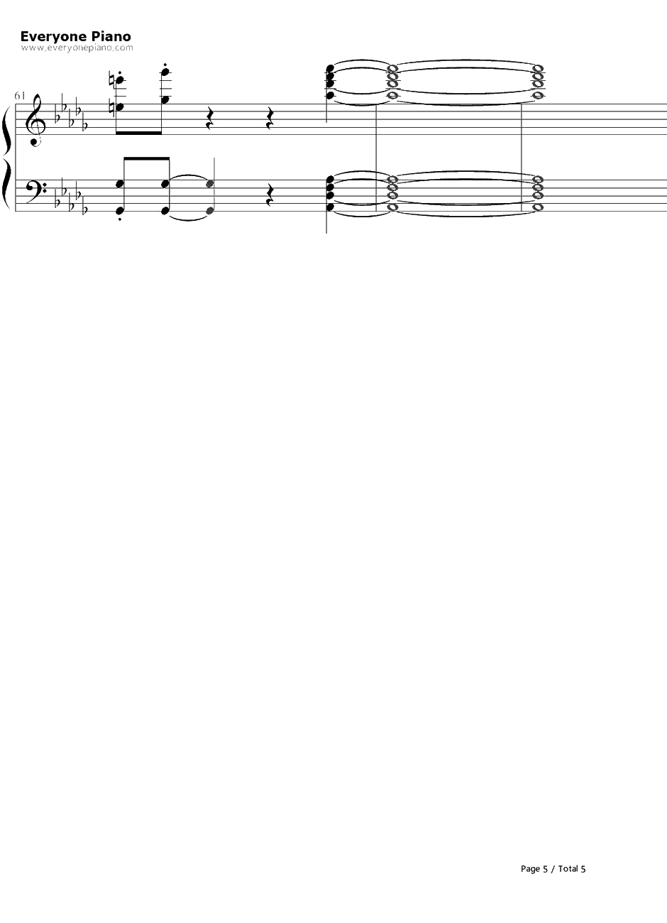 今日までのメロディー钢琴谱-大岛优子（AKB48）-MusicStation版本-直至今日的旋律5