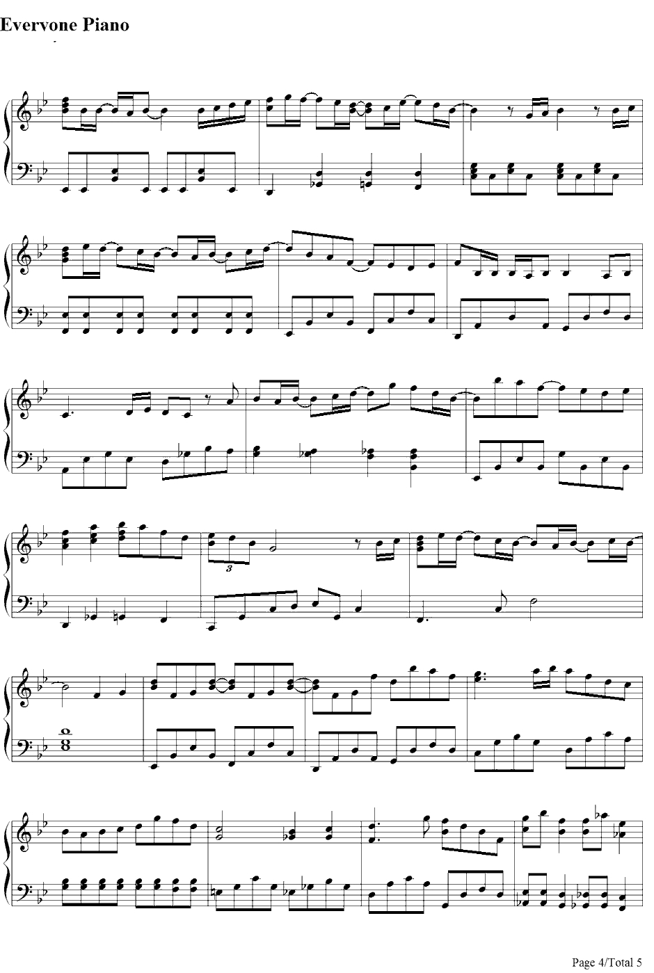 Dear Snow钢琴谱-岚-大奥主題歌4