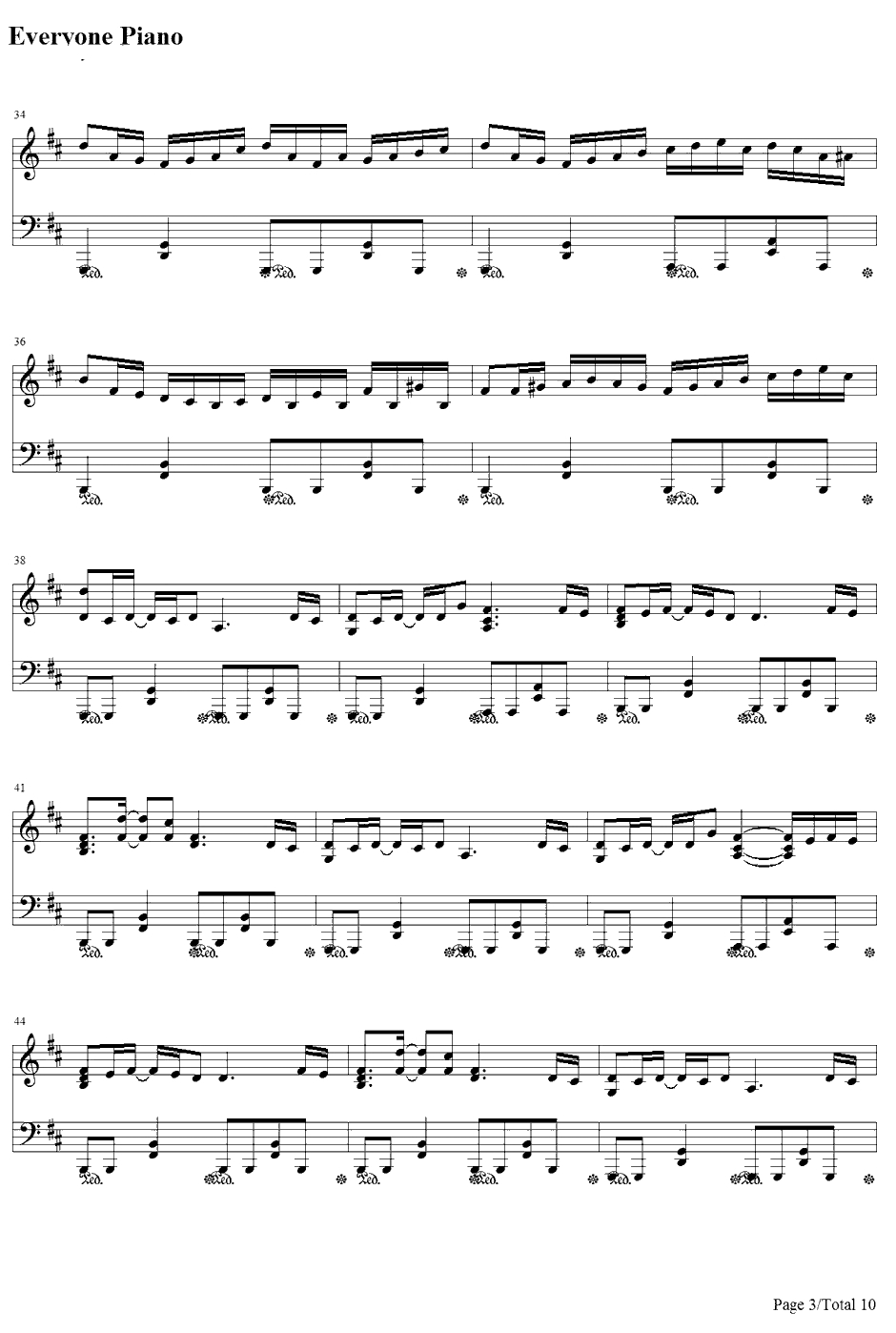 dorchadas钢琴谱-Rita-漆黒のシャルノスOP3