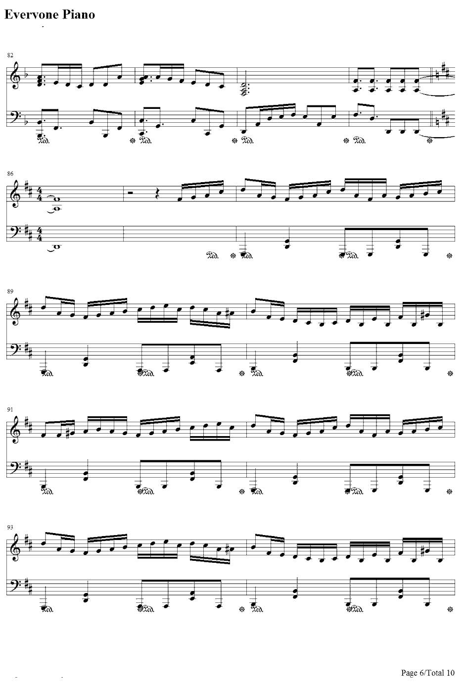 dorchadas钢琴谱-Rita-漆黒のシャルノスOP6