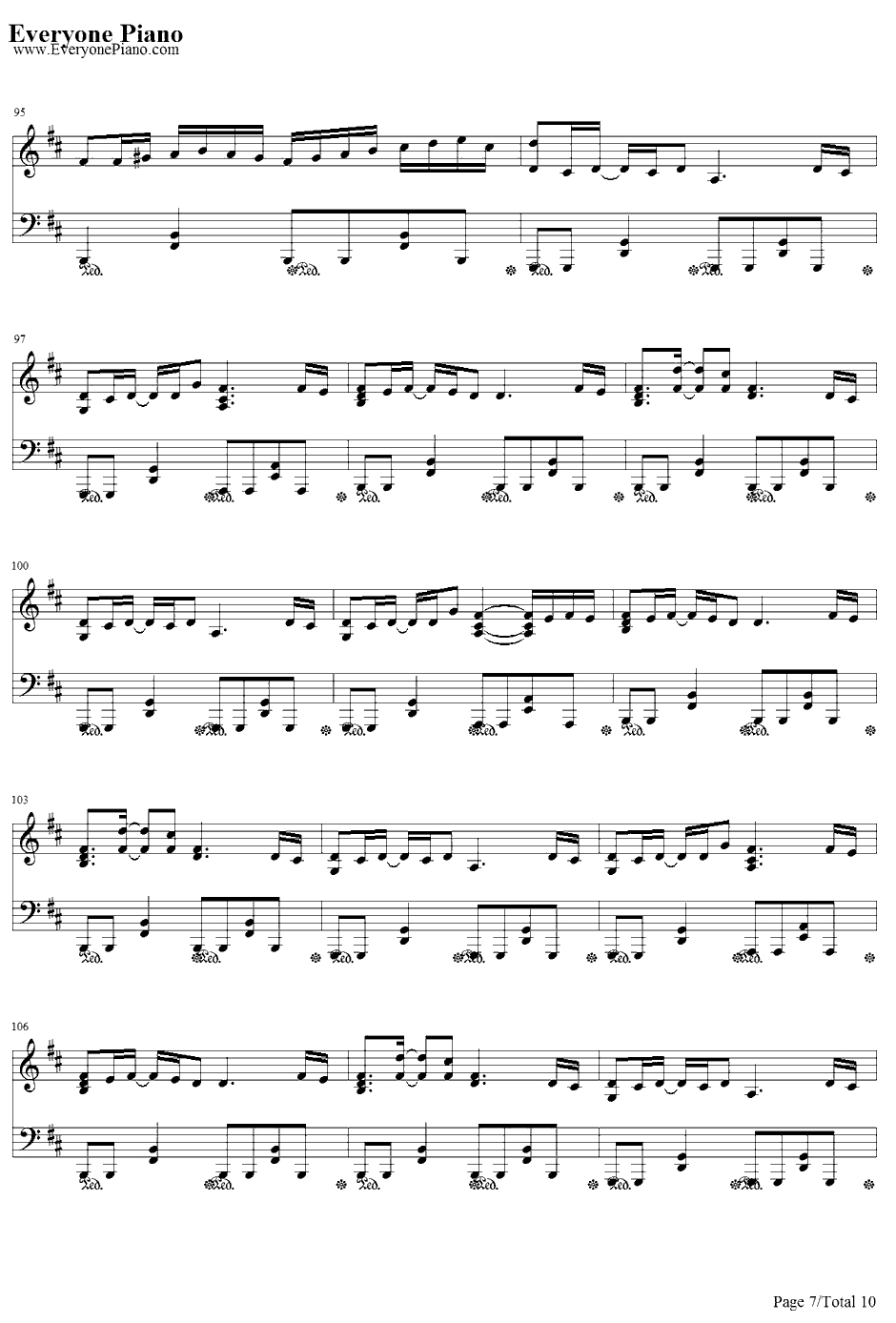 dorchadas钢琴谱-Rita-漆黒のシャルノスOP7