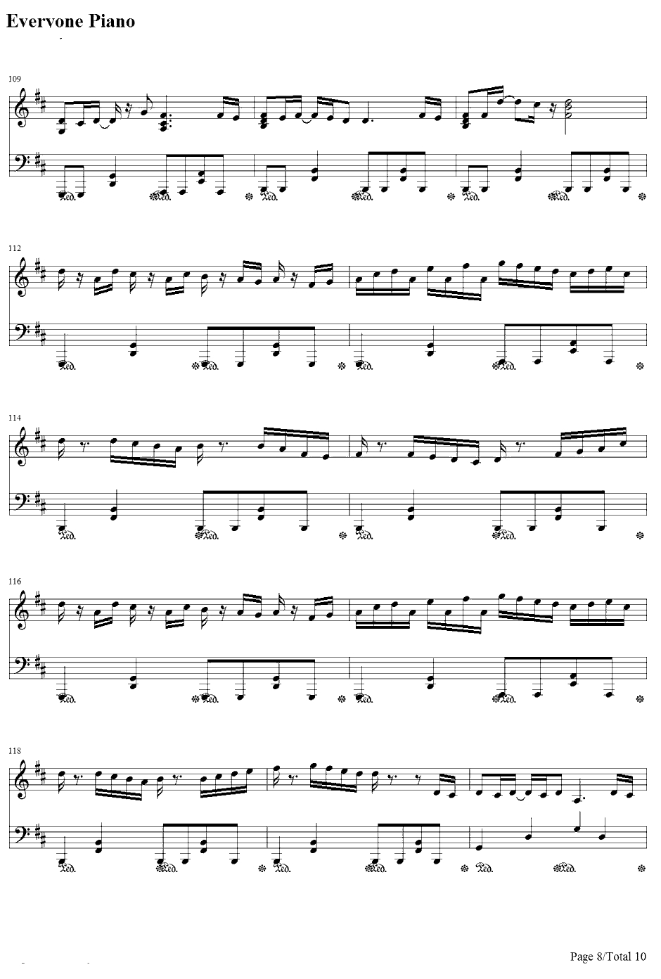 dorchadas钢琴谱-Rita-漆黒のシャルノスOP8