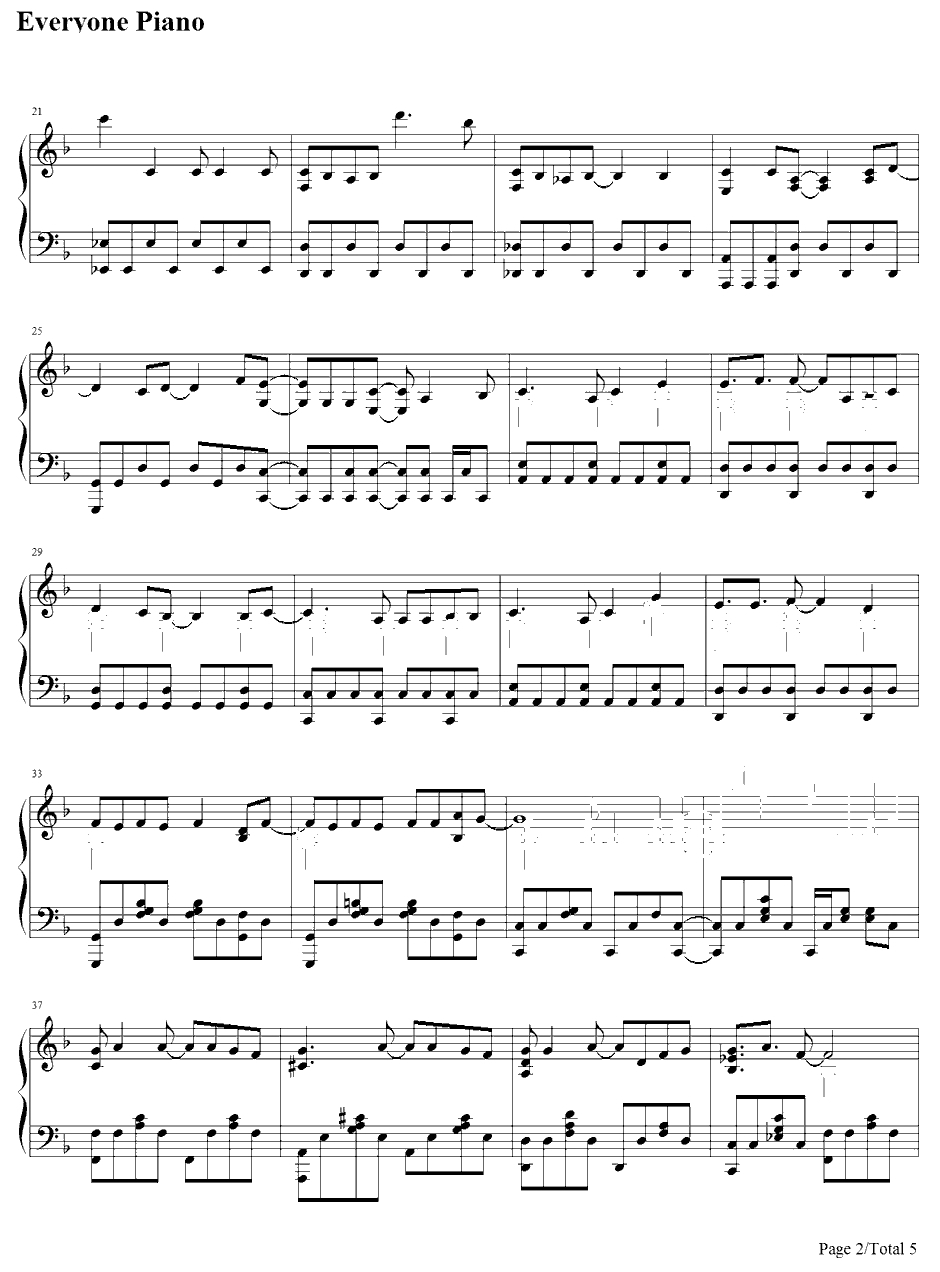 またあした钢琴谱-悠木碧-魔法少女小圆角色歌2