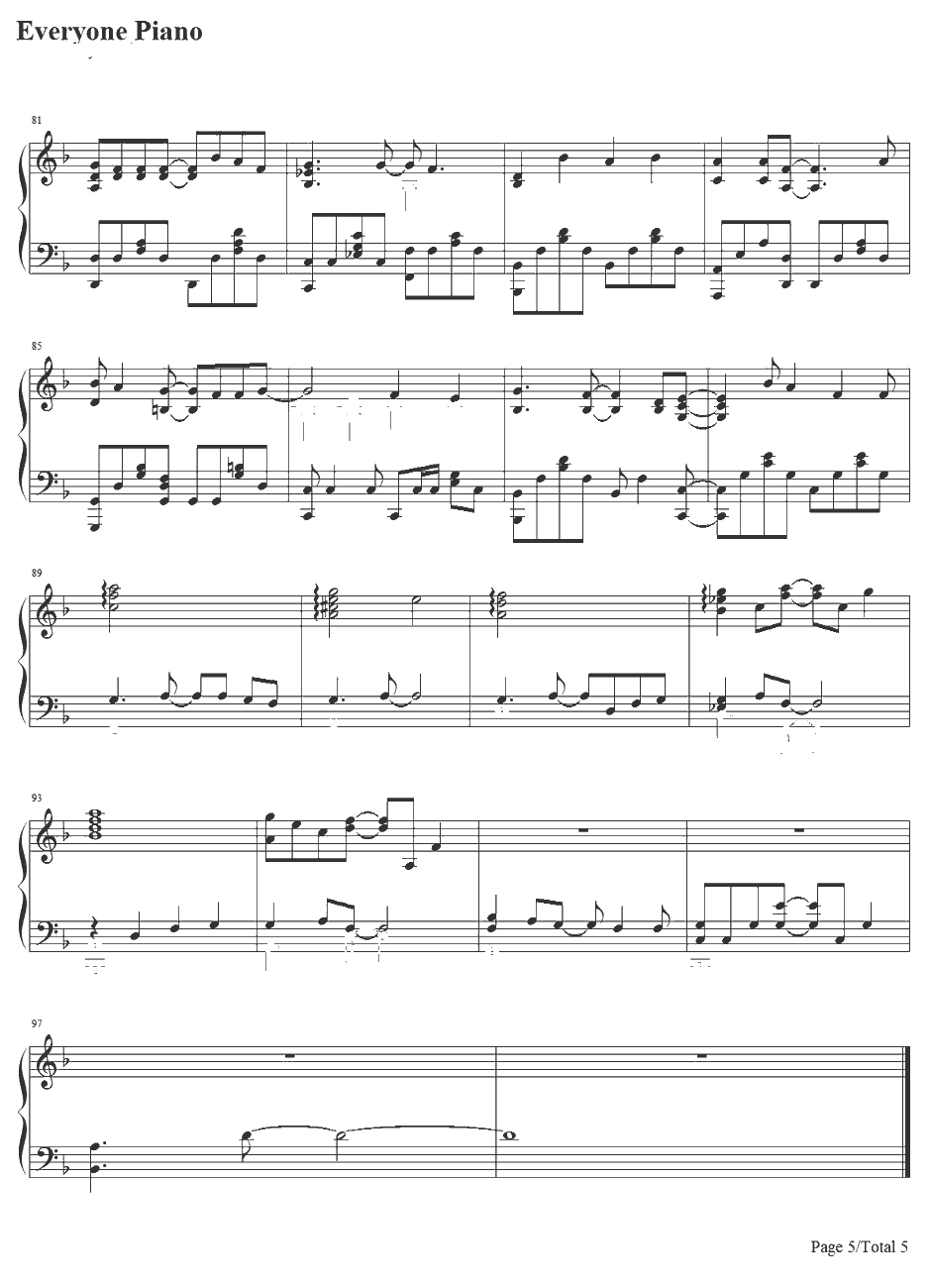 またあした钢琴谱-悠木碧-魔法少女小圆角色歌5