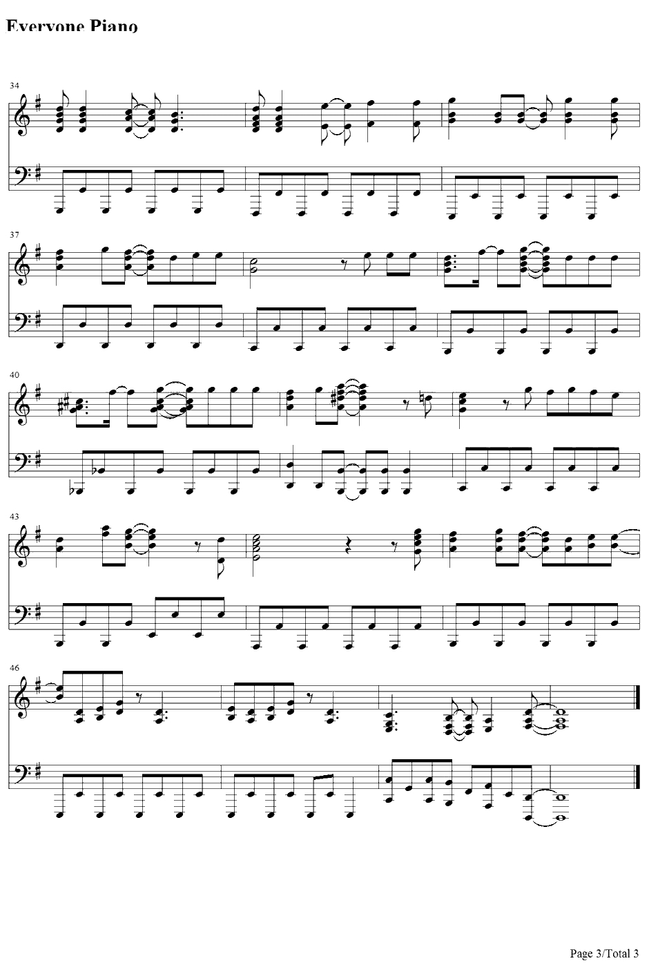 NEVE REND钢琴谱-安室奈美惠3